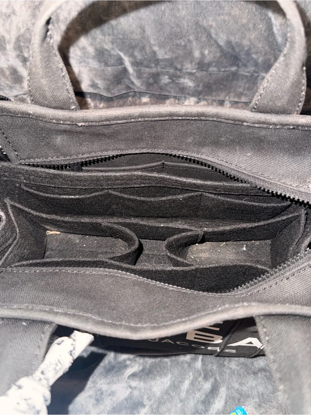 Marc Jacobs Black Canvas 'The Tote Bag' with Bandana Accent